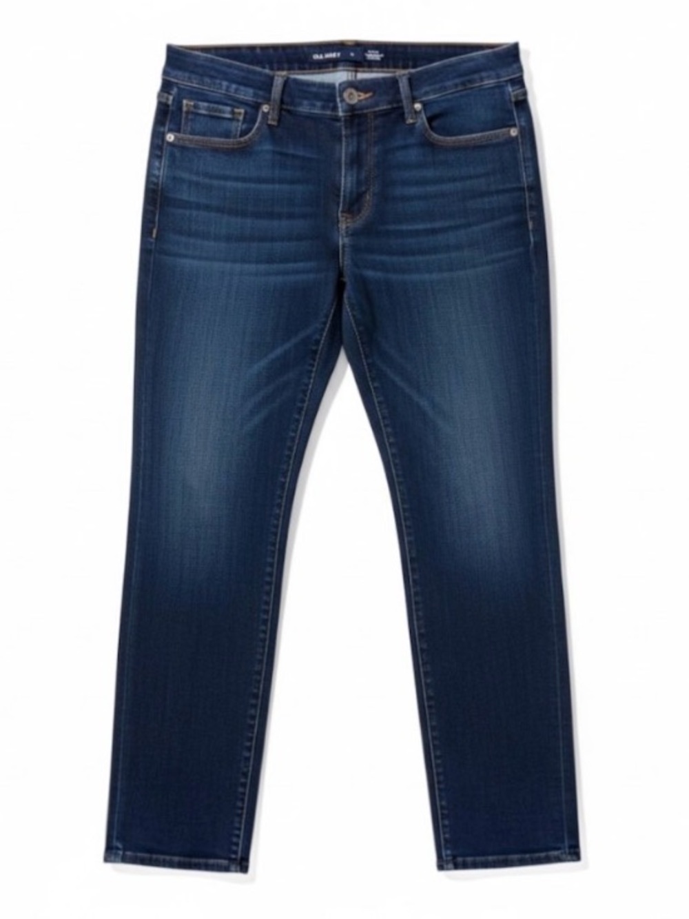 NWOT Navy Mid-Rise Power Slim Straight Jeans in the dark-wash shade Fern